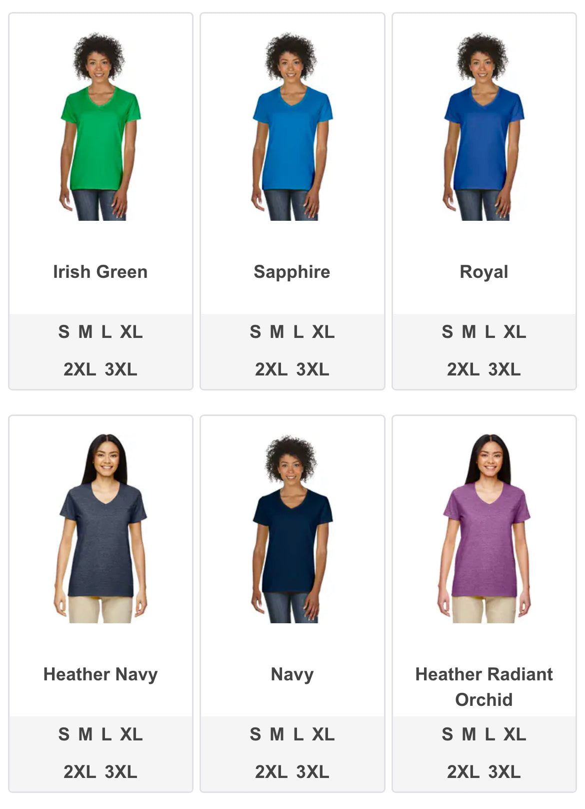 Custom Printed Women’s Heavy Cotton V-Neck Tee Shirt