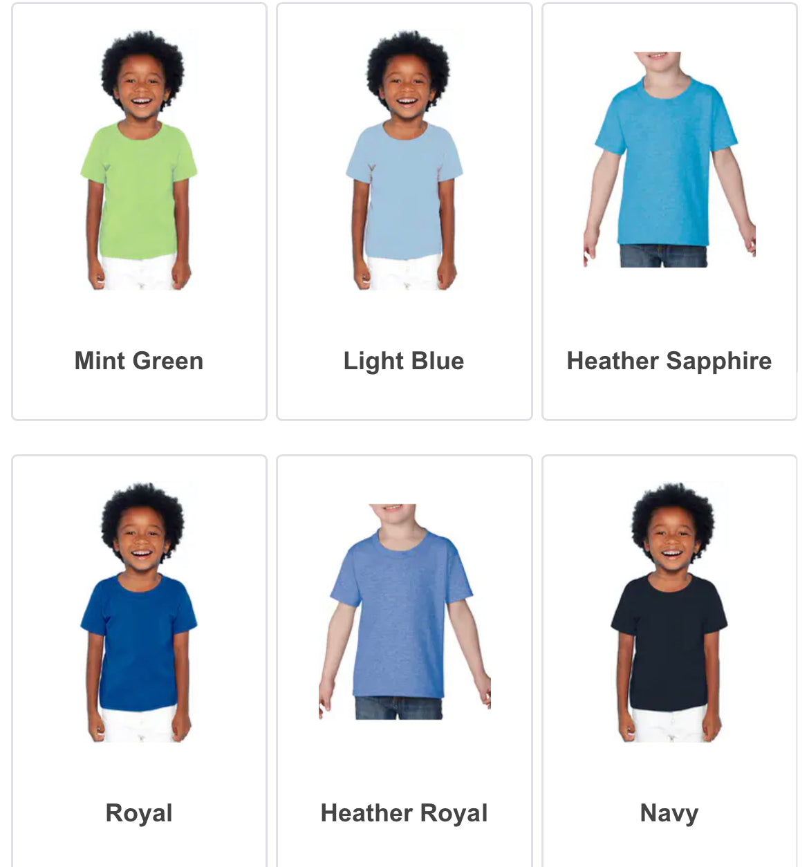 Custom Printed Toddler Gildan Heavy Cotton T-Shirt