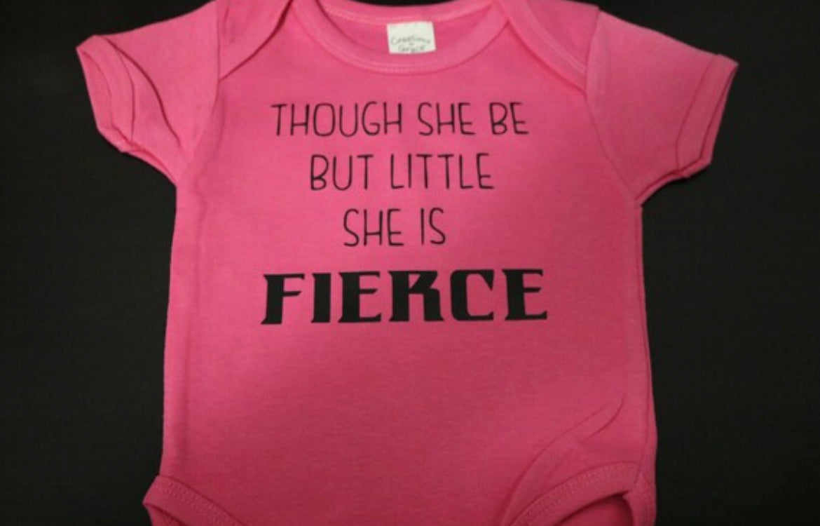 Graphic Toddler T-Shirt - Though she be but little she is Fierce